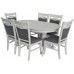 Set masă și scaune Evelin HV 33V White + 6 стульев HV-3167 White/NV-10WP Grey