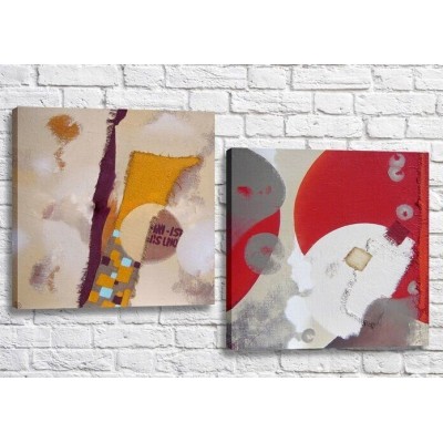 Pictură ArtPoster Abstraction canvas Red/Orange (3417516)