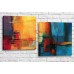 Pictură ArtPoster Abstraction canvas Blue/Orange (3417493)