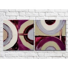 Pictură ArtPoster Abstract canvas Violet circles (3417482)