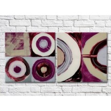 Pictură ArtPoster Abstract canvas Violet colored circles (3417483)