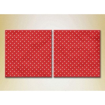 Pictură ArtPoster Red/White polka dots (2229413)