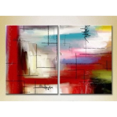 Pictură ArtPoster Abstraction Red/White 05 (2229353)