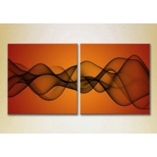 Pictură ArtPoster Abstract Orange/Black (2229368)