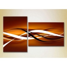 Pictură ArtPoster Abstraction Brown/White 01 (2229347)