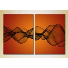 Pictură ArtPoster Abstract Orange/Black 02 (2229372)