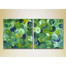 Pictură ArtPoster Abstraction Green/Blue 05 (2229346)