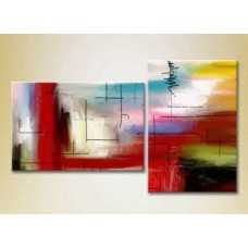 Pictură ArtPoster Abstraction Red/White 02 (2229359)