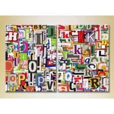 Pictură ArtPoster Abstraction from letters 02 (2229340)