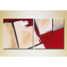 Pictură ArtPoster Abstraction White/Red 05 (2229329)