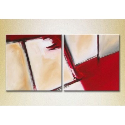 Pictură ArtPoster Abstraction White/Red 05 (2229329)