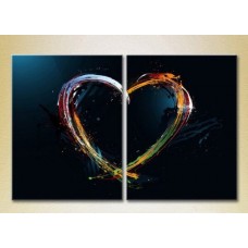 Pictură ArtPoster Multicolored heart 01 (2229428)