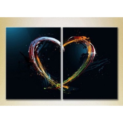 Картина ArtPoster Multicolored heart 01 (2229428)