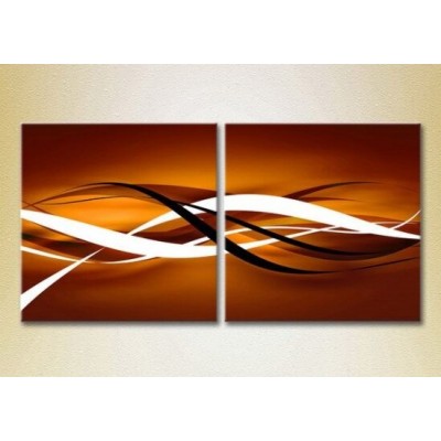 Pictură ArtPoster Abstraction Brown/White 03 (2229350)