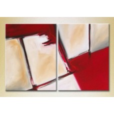 Pictură ArtPoster Abstraction White/Red 02 (2229328)