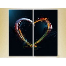 Pictură ArtPoster Multicolored heart (2229427)