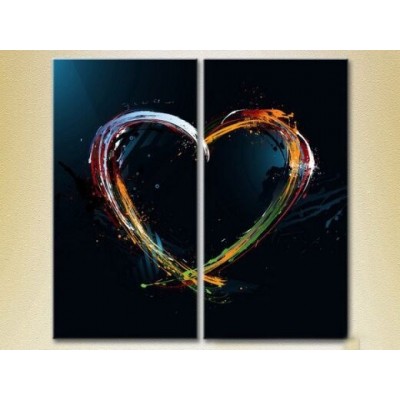 Картина ArtPoster Multicolored heart (2229427)