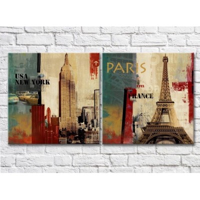 Картина ArtPoster Paris New York building (2495213)