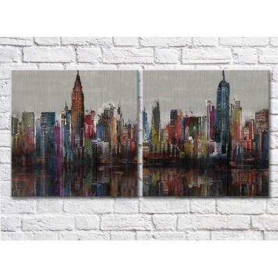 Картина ArtPoster New York Night aluminum construction (2495214)