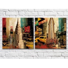 Картина ArtPoster New York Building Yellow Cab Chrysler Building (2495216)