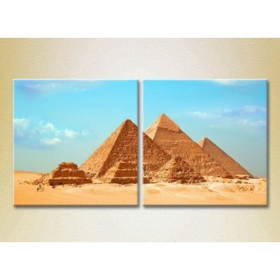 Pictură ArtPoster Great Egyptian pyramids at Giza (2502412)