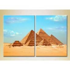 Pictură ArtPoster Great Egyptian pyramids at Giza 02 (2502433)