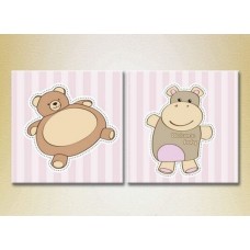 Картина ArtPoster Teddy bear and hippo (2225810)