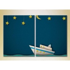 Картина ArtPoster Boat on the waves (2225786)