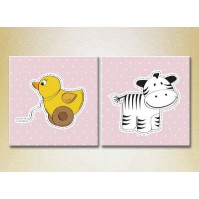 Картина ArtPoster Duck and zebra (2225887)