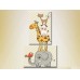 Картина ArtPoster Elephant/giraffe/cow and cat (2225885)