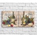 Картина ArtPoster Wine and fruits on the background of patterns (3478721)