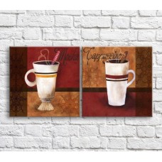 Картина ArtPoster Mocachino and cappuccino on an abstraction background (3478756)