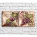 Pictură ArtPoster Glass of Red cabernet on a background of grapes (3478711)