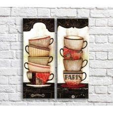 Картина ArtPoster Multicolored cups on White background (3478801)