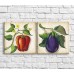 Картина ArtPoster Red peppers and eggplant on a Beige background (3478744)