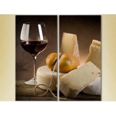 Pictură ArtPoster Cheese and wine/still life 01 (2602752)