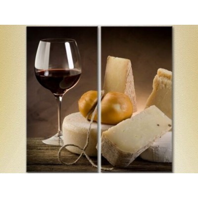 Pictură ArtPoster Cheese and wine/still life 01 (2602752)