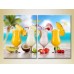 Pictură ArtPoster Four fruit cocktails on the beach 01 (2602754)