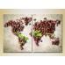 Pictură ArtPoster World map made of coffee beans (2602741)