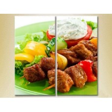 Картина ArtPoster Pork kebab on a plate (2602683)