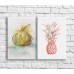 Pictură ArtPoster Pink pineapple and onion on White background (3478794)