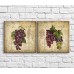 Картина ArtPoster Red and White grapes on Brown background (3478749)