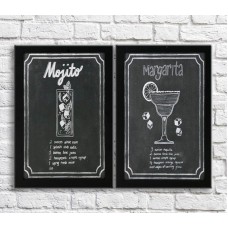 Картина ArtPoster Cocktail Margarita and Mojito on a Black background (3478787)