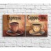 Картина ArtPoster Cappuccino and espresso on an abstraction background (3478731)