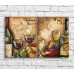 Картина ArtPoster Red and White wine on a background of fruits (3478789)