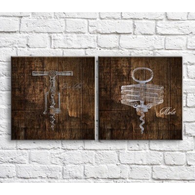 Картина ArtPoster Corkscrew on the background of a wooden fence (3478769)