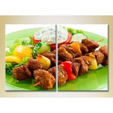 Картина ArtPoster Pork kebab on a plate 01 (2602674)