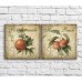 Картина ArtPoster Pomegranate and peach on a Brown background with patterns (3478727)