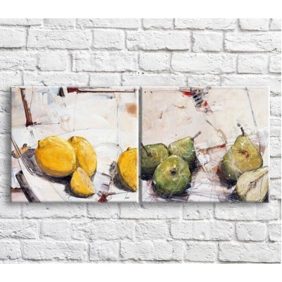 Картина ArtPoster Green pears and lemon/abstraction (3478728)