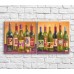 Картина ArtPoster Multicolored bottles with wine and corks on Orange background (3478761)